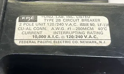Used FPE TYPE 2B Miscellaneous Equipment (Electrical & Power) | Surplus Asset Holdings #1200040