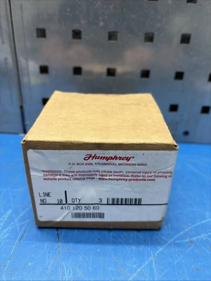 (3) Humphrey 410 120V 50/60HZ 4.5 Watts 125 PSI New In Sealed Bags Fast Shipping