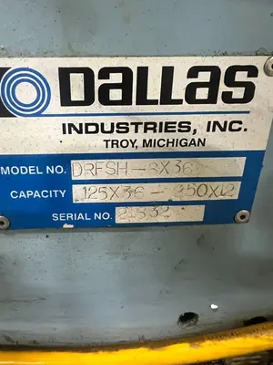 DALLAS 30,000LB X 36" X .125" (.250" @ 12") Coil Feed Lines | Timco, Inc. (12)