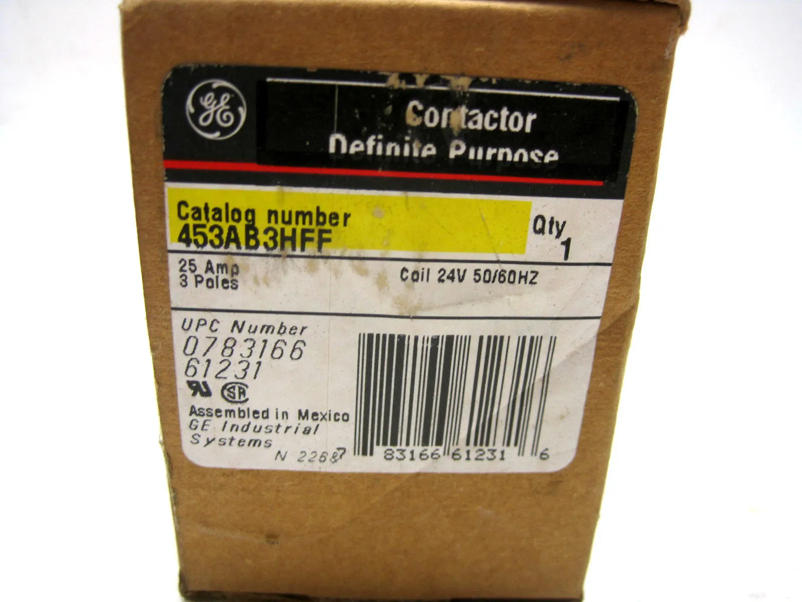 NEW GENERAL ELECTRIC 453AB3HFF CONTACTOR