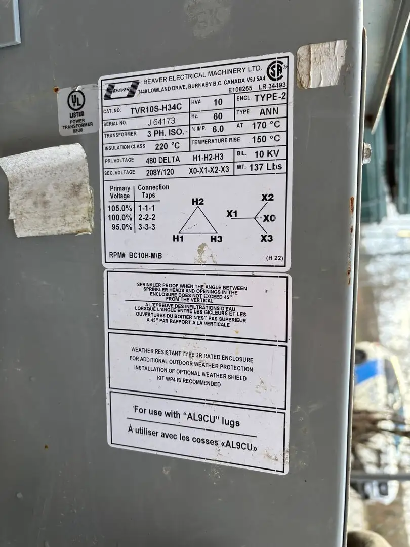 Used 2020 BEAVER TVR10S-H34C Transformers British Columbia CA | Lenmark #1426806