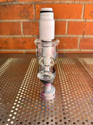 Used CHEMGLASS CG-1968-GL-240 ZERO DEAD SPACE VALVE 2" BEADED PIPE TORQUE KNOB Glassware - Other California US | Equipment Lab #1411866