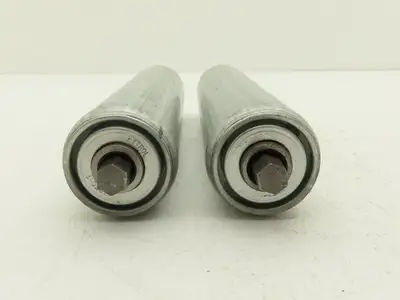 Hytrol 1.9"x 9"BF Steel Gravity Conveyor Roller 7/16" Hex Axle  Lot of 2
