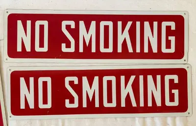 4 Metal NO SMOKING Signs