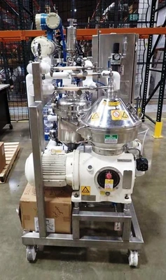 Westfalia CSC 6-06-476 hydro-hermetic clarifier skid, 316L SS.