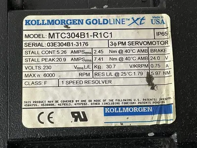 USED KOLLMORGEN GOLDLINE XT MTC304B1-R1C1