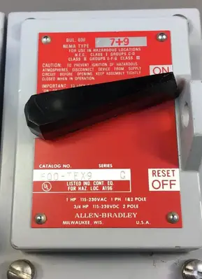 ALLEN BRADLEY 600-TEX9 / C Manual Starting Switch 4B