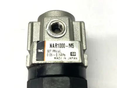 USED SMC MINIATURE PNEUMATIC PRESSURE REGULATOR M5 PORTS LOT OF 2