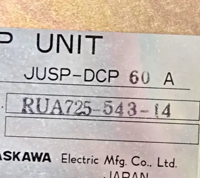 YASKAWA ELECTRIC JUSP-DCP60A JUSPDCP60A POWER UNIT DCP UNIT 60 A