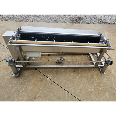 Used 1/2HP Motorized Sanitary Conveyor Belt Washing System - 54"W