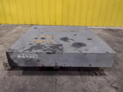 48" X 48" X 8" BLACK GRANITE TABLE: STOCK #22227