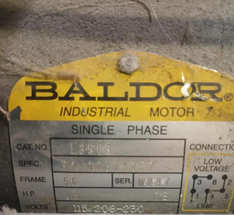 Used BALDOR L3508 A.C. Motors Tennessee US | BAKE Marketing #897562