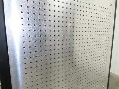 Mobile Work Cart Pegboard Workstation No Caster Wheels 31x34" W/ 34x22" Base