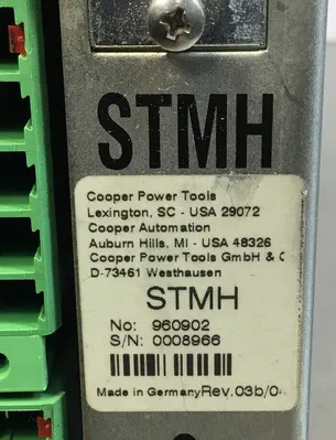Cooper Power Tools STMH 960902 Servo Drive Controller Rev.03b/0 1E