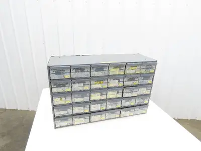 Durham 104-95 Industrial Storage Cabinet 30 Drawer Unit 20 Gauge Metal 33x12x17"
