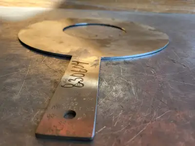 8" Paddle Orifice Plate Inlet 5.5"