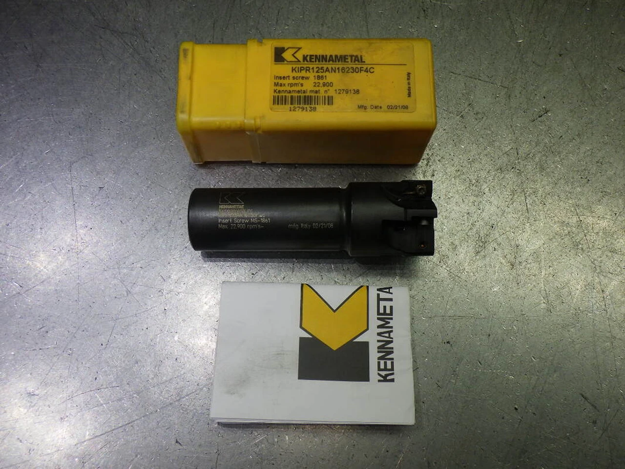 Kennametal 1.25" 5 Flute Coolant Thru Endmill 1" Shank KIPR125AN16230F4C (LOC2664A)