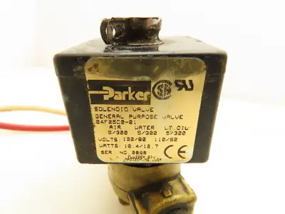 Parker 04F25C2-01 General Purpose Solenoid Valve 120V Coil 1/4"NPT NC