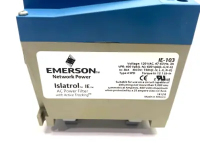 USED EMERSON ISLATROL IE AC POWER FILTER W/ ACTIVE TRACKING