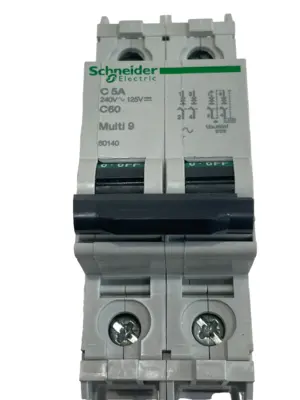 NEW SCHNEIDER ELECTRIC 60140 CIRCUIT BREAKER 2P 5AMP