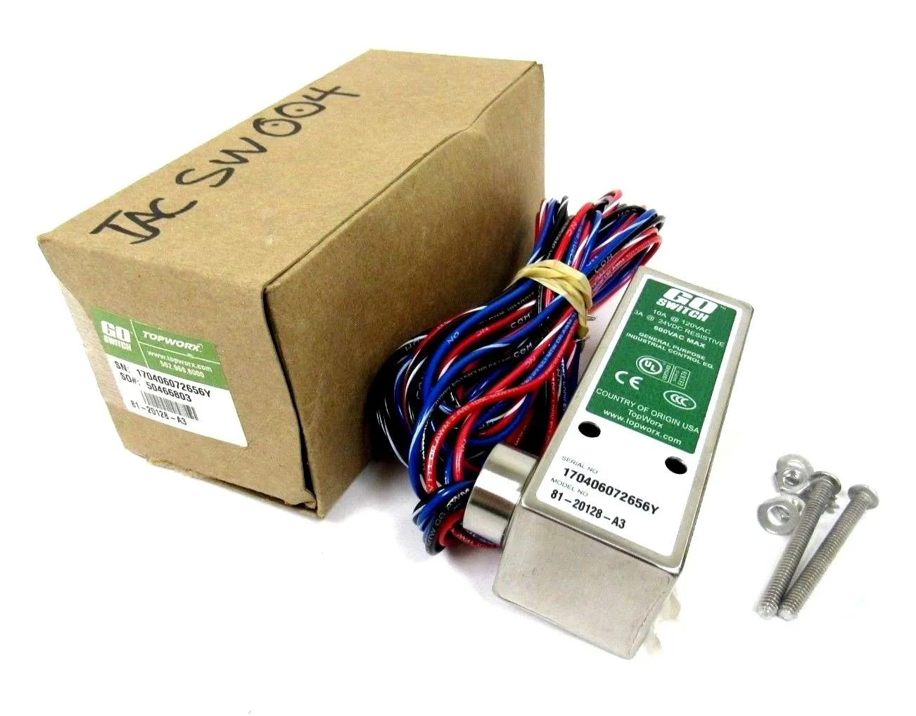 NEW TOPWORX 81-20128-A3 SWITCH 8120128A3 600VAC
