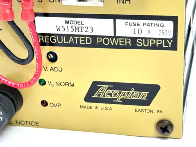 W515MT23 | Acopian  Regulated Power Supply 90-132V Input 23A 5-15V - New Other