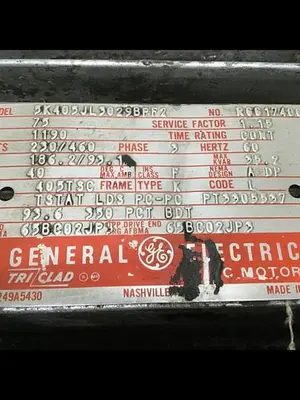 USED GENERAL ELECTRIC 5K405JL3029BPF2
