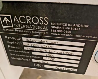 Used Across International 75756756 Lab Ovens California US | Amiron Machinery #1259684