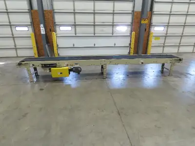 Lewco 21"x 18' Slider Bed 18" Belt Conveyor .5Hp 460V 3PH Center Drive 64 FPM