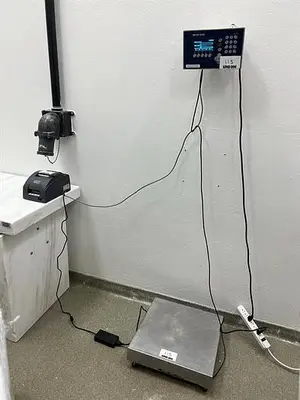 Mettler Toledo model IND570 18" long x 18" wide stainless steel floor scale