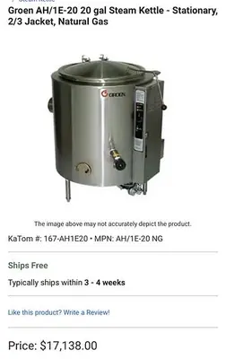 Used GROEN _UNKNOWN_ Cooking Kettles Ohio US | Palm Beach Restaurant Equipment, LLC #1421285