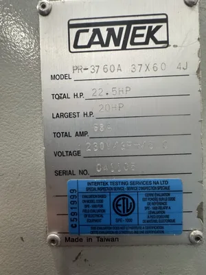 Cantek PR-3760A 37X60 4J Thickness Sander