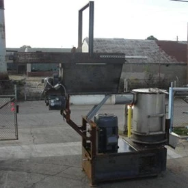 200 HP  Film Agglomerator / Densifier with screw conveyor