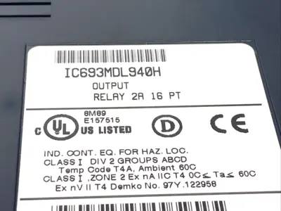USED GE FANUC IC693MDL940H