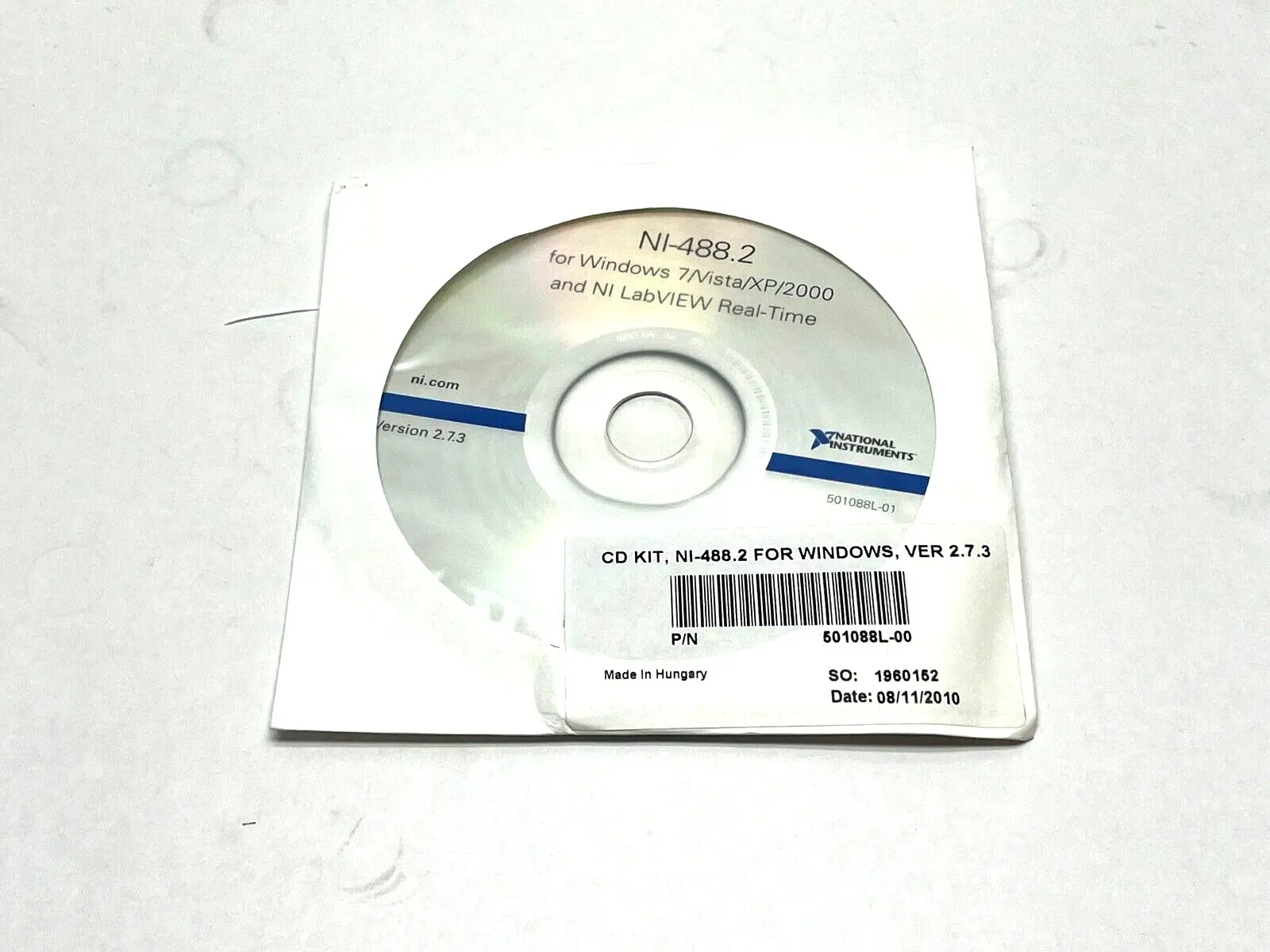 National Instruments 501088L-00 VER. 2.7.3 CD Kit NI-488.2