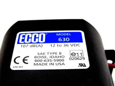 NEW ECCO 630 BACK UP ALARM TYPE B 12-36 VDC