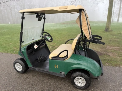 (1) 2019 E-Z-Go EFI golf cart with a Kawasaki gas engine, model 657061G01, includes canopy, fold-dow...