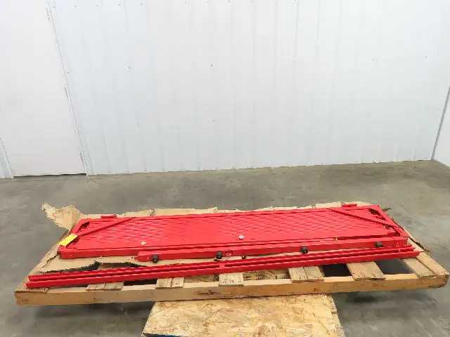 Acorn Wire Iron Works Security Folding Gate 7x7' Red Locking Heavy Duty No Key
