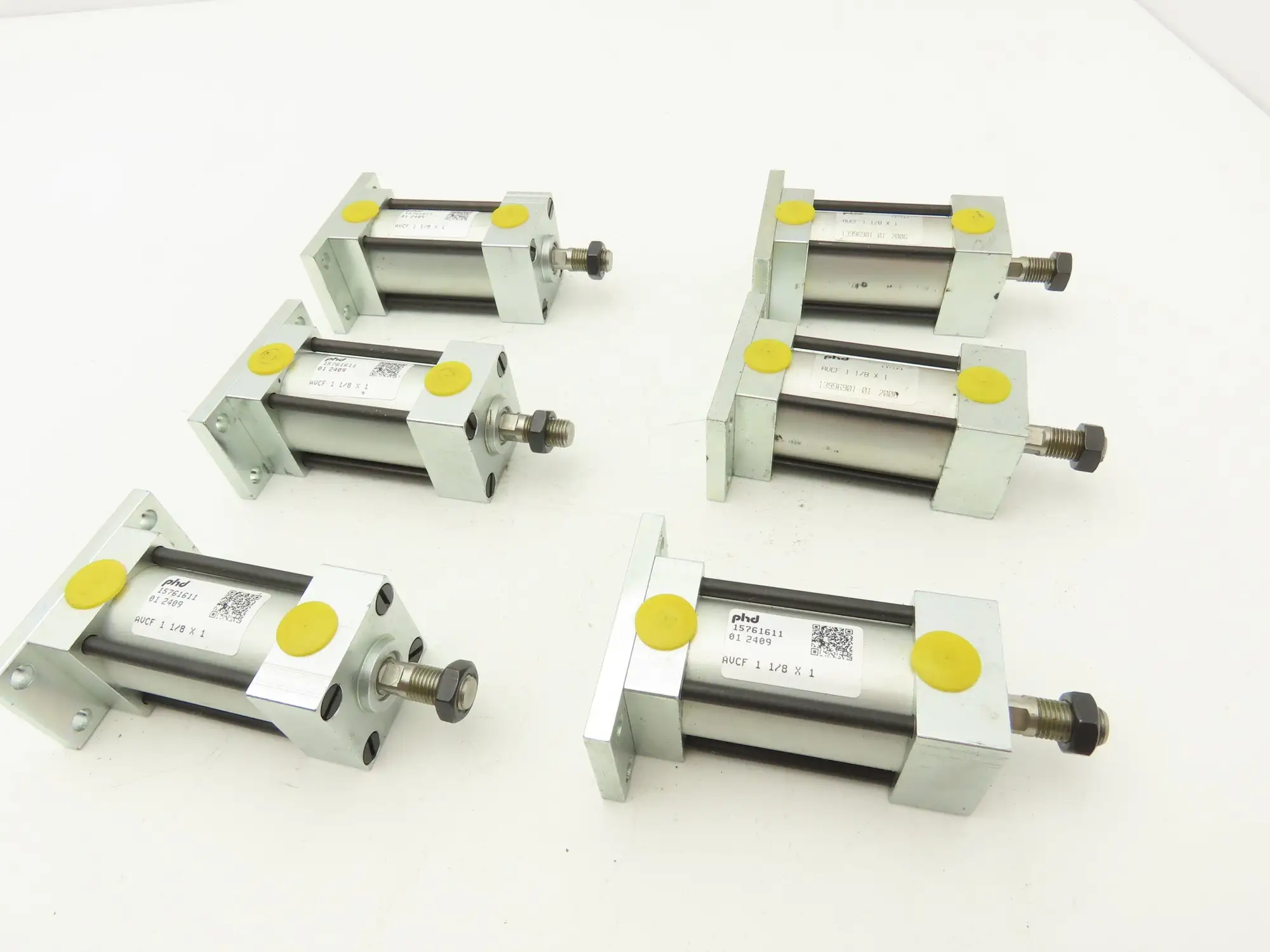 phd AVCF 1 1/8 X 1 Pneumatic Air Cylinder 1-1/8" Bore 1" Stroke 150PSI Lot of 6