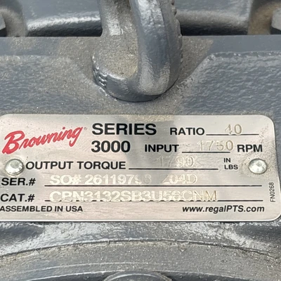 New | in-Stock Browning CBN3132SB3U56CNM Speed Reducers California US | Davliegogo LLC #1708061