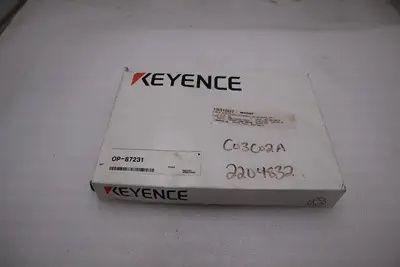 New Keyence OP-87231 ETHERNET CABLE NFPA79 COMPATIBLE M12 MALE 4 PIN STK H649A