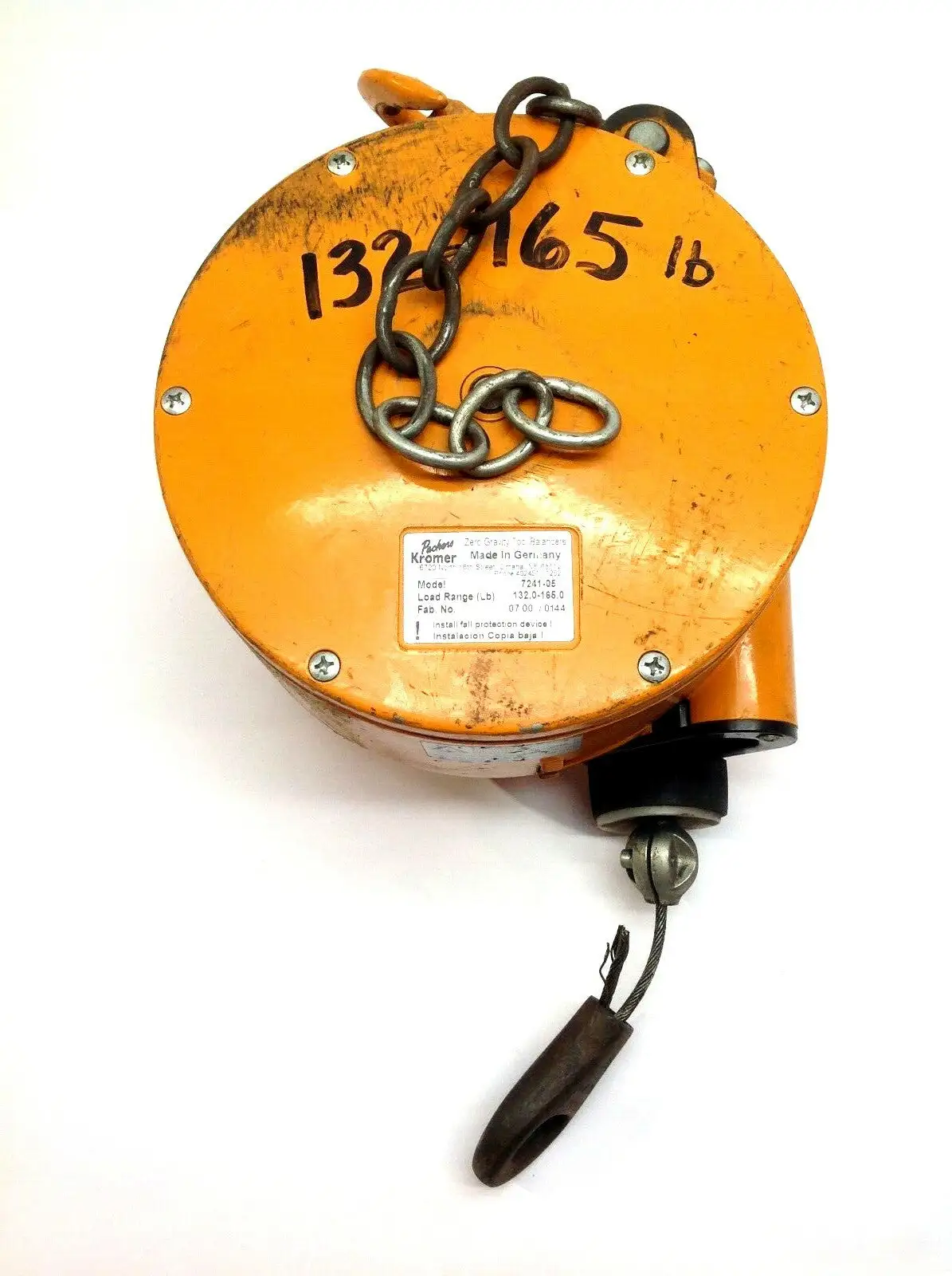 7241-05 | Packers Kromer  Zero Gravity Tool Balancer 132-165 LBS - Used