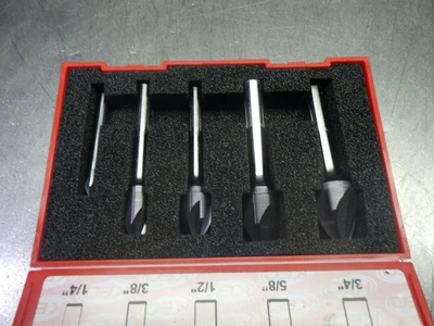 KEO 5 Piece 60 Deg 6 Flute Carbide Counter Sink Set 55790-TiAlN (LOC508A)
