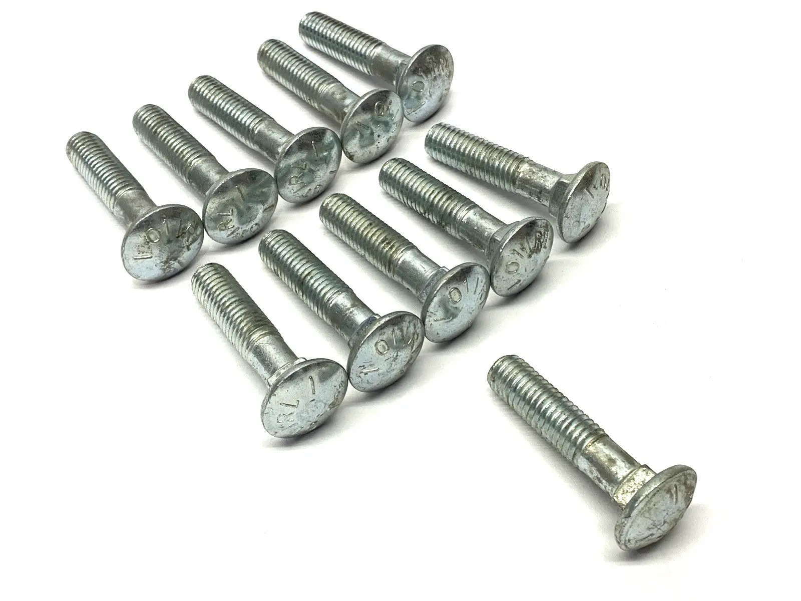 1/2"-13 x 2-1/2" Carriage Bolt 1/2" Unthreaded Grade 2 LOT OF 11 SHELFWARE - New Other
