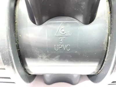 Double Union 3" UPVC Ball Valve, Slip Sockets - New Other