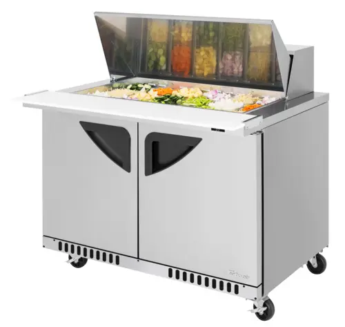 Turbo Air TST-48SD-18-FB-N 48 1/4" Super Deluxe Mega Top Sandwich/Salad Prep Table w/ Refrigerated Base, 115v