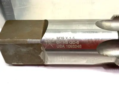 New | in-Stock NATC STRAIGHT FLUTE TAP M39 X 1.5 6H HS GD-6 6-FLUTE Taps & Dies | Maverick Industrial Sales #1100058