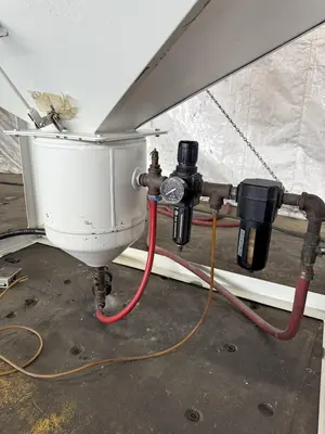 CYCLONE SAND BLAST CABINET W/ DUST COLLECTOR. STOCK # 0236325.