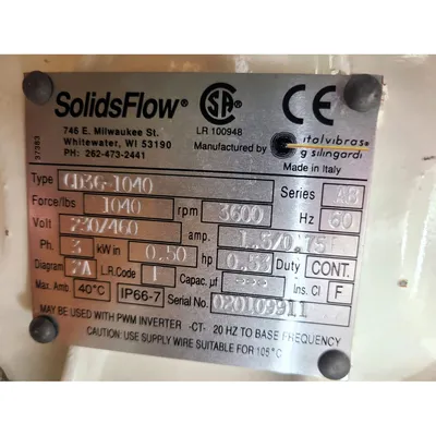 NEW SCHENCK ACCURATE SOLIDSFLOW 2000