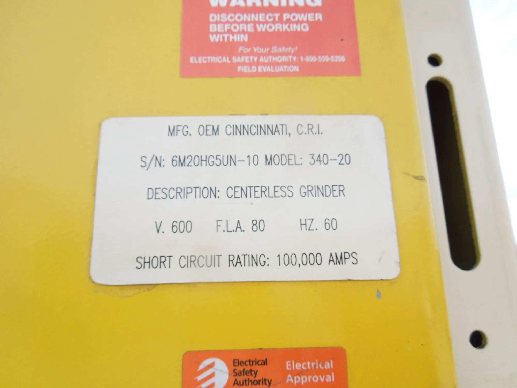 USED CINCINNATI #340-20 DE TG